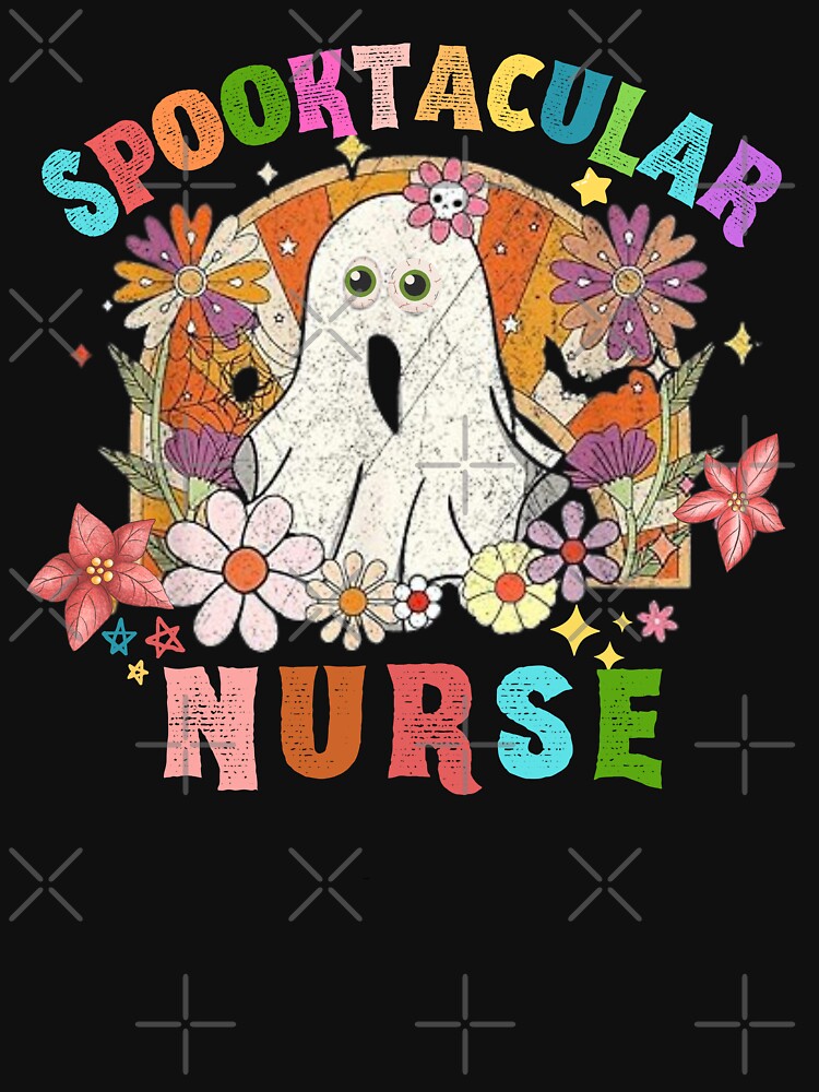 Spooktacular Nurse Happy Halloween Spooky Flower Matching by ILYASLAM