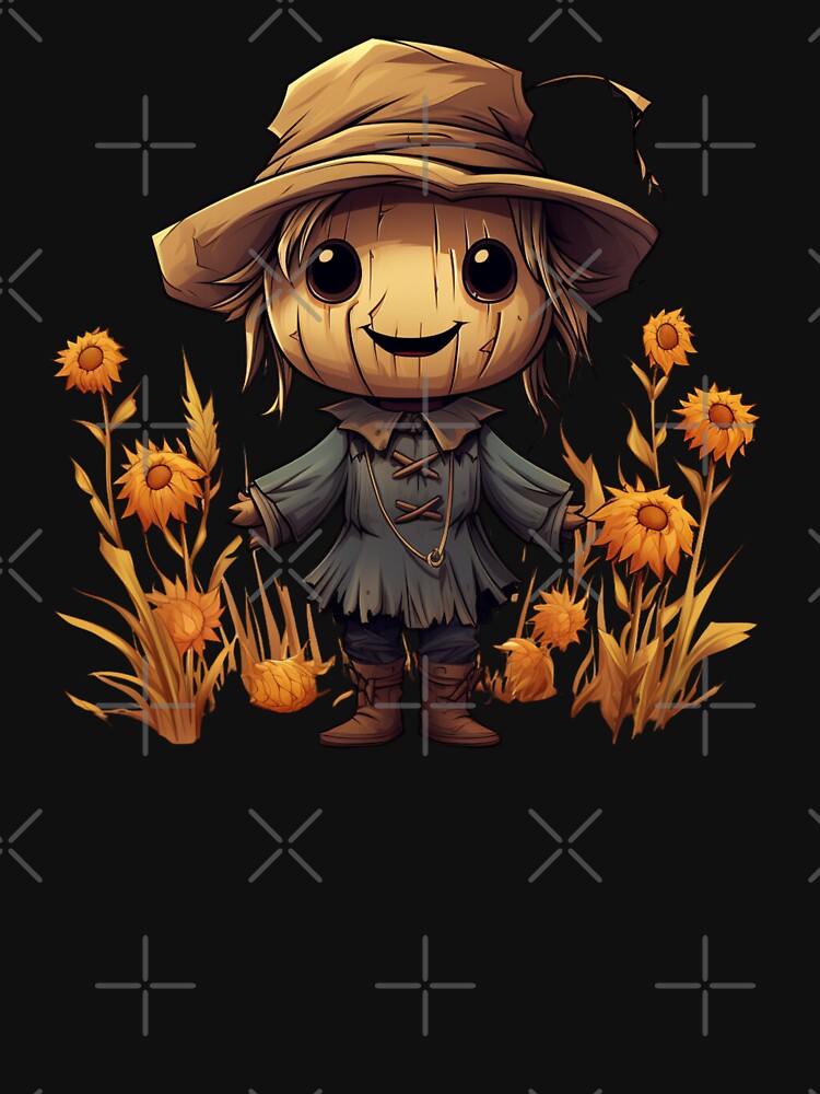 Fields of Charm: Cute Scarecrow in Hat and Boots by minjagoods