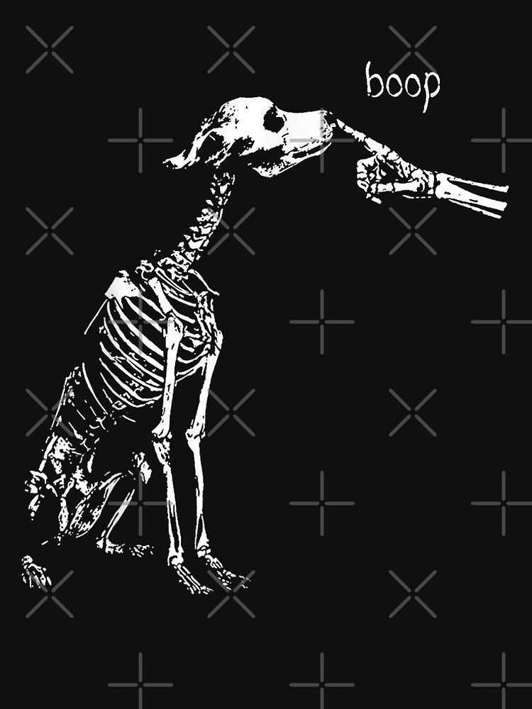 Boop Funny Dog Skeleton Boop Halloween Night Dog by alanxgoldberger