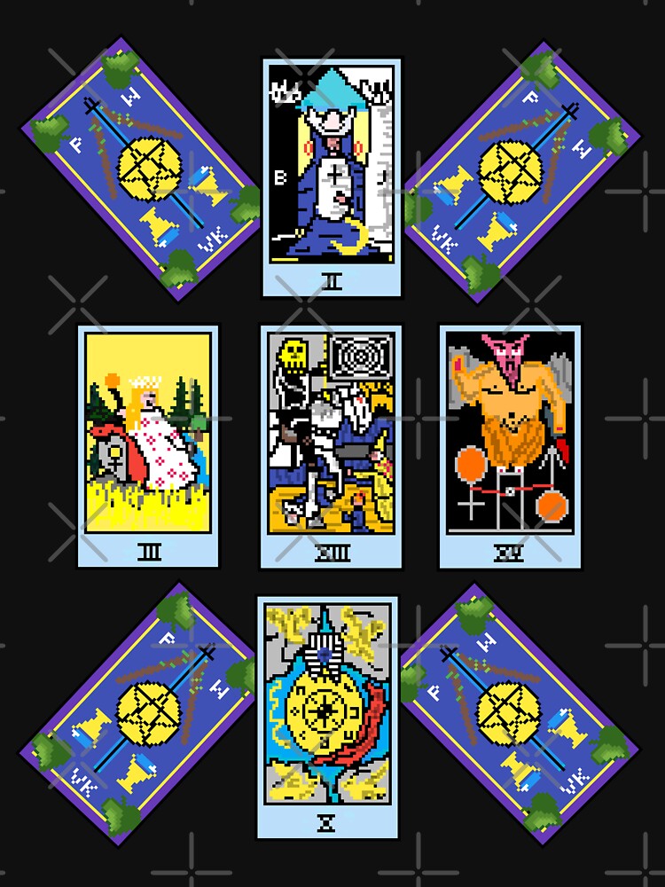 Pixel Waite Tarot - Celtic Cross Spread 13 Design for T-shirts and accessories by Pixel Waite
