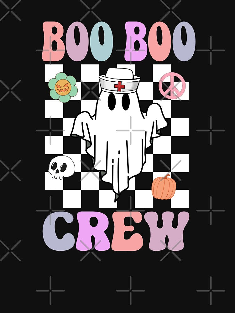 Boo Boo Crew Nurse Halloween Costume Matching Nurse Party Cute T-Shirt by AUAINO