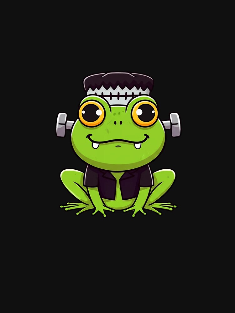 Chibi Frog as Frankenstein | Cute Kawaii Funny Halloween Cartoon Design by ColorSplash123