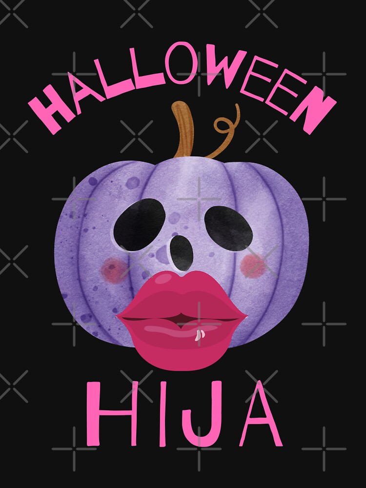 Halloween Hija (in black) - Funny Halloween Pumpkin Head by CosmicStory