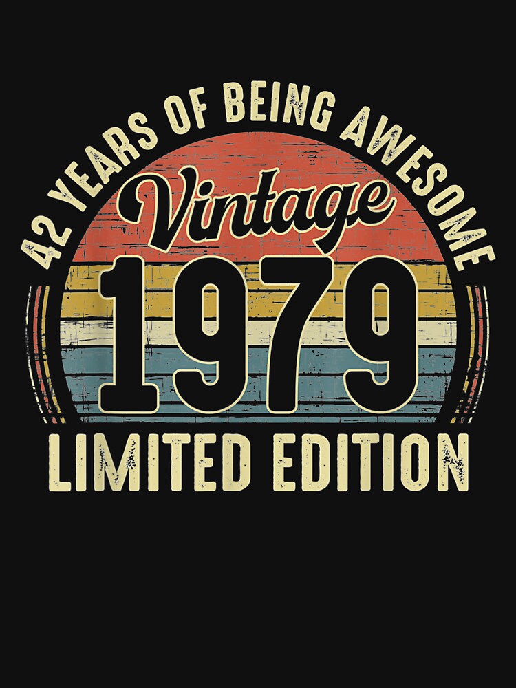 Vintage 1979 Distressed 42 Year Old 42nd Birthday Gift by ninapfvu