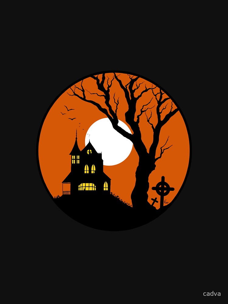 Haunted House Silhouette by Cadva