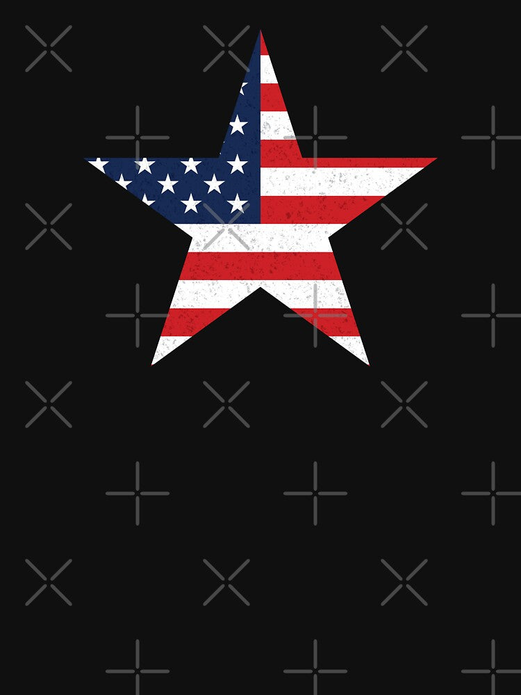 Vintage Distressed American Flag Star | Retro Patriotic by Marshallamoakohene