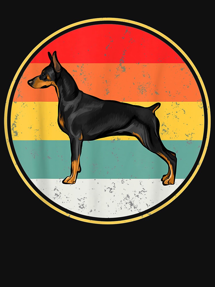 Vintage Retro Sunset Doberman Pinscher Dog Gift by venitamara