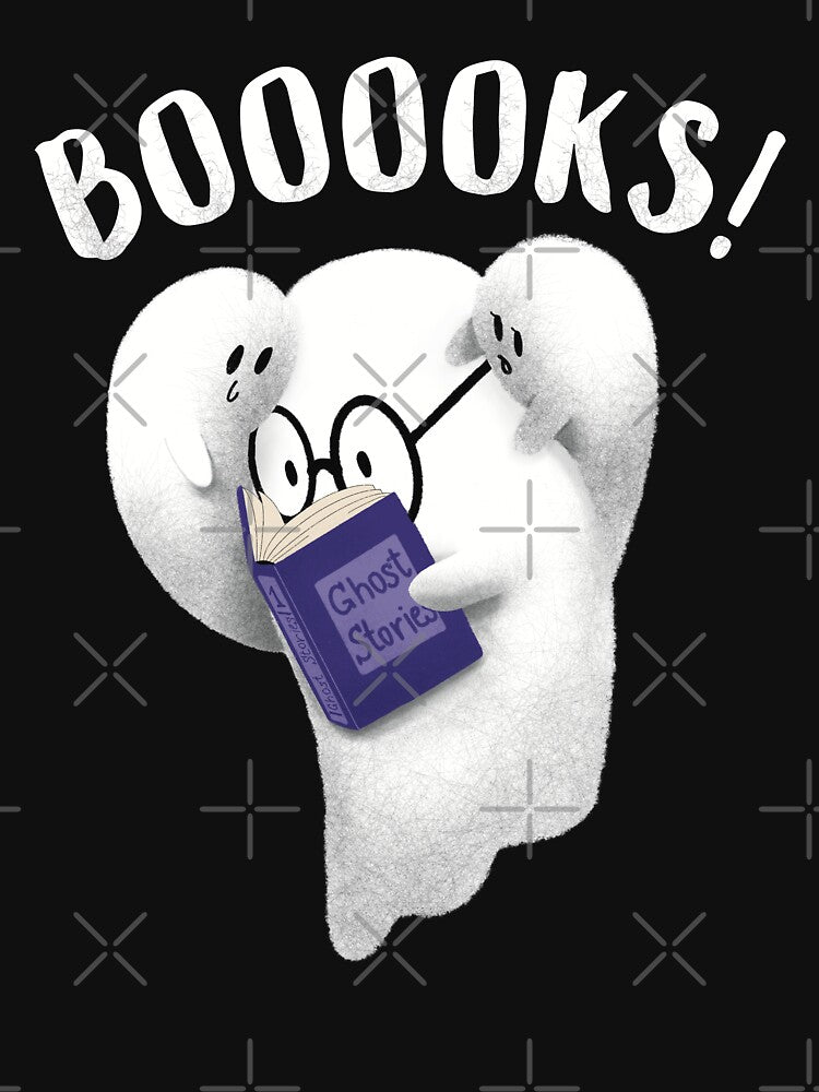 Booooks! - Cute Ghost Reading The Book - Funny Book Lover by ShyOwlet