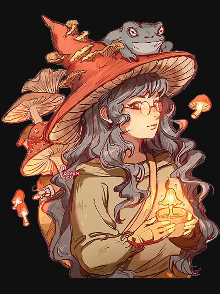 Goblincore T-ShirtAesthetic Frog and Women by RoseLivaan