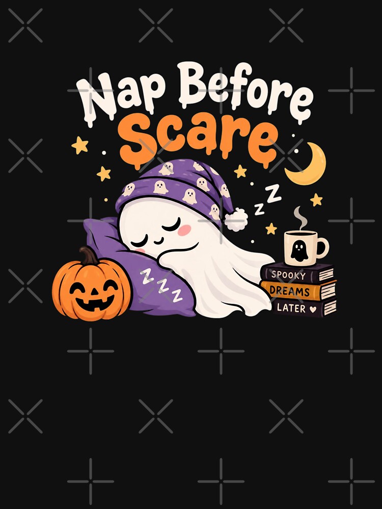 Cute Sleeping Ghost Halloween Shirt – Nap Before Scare Funny Spooky Ghost Sleep Design by Sanika arts