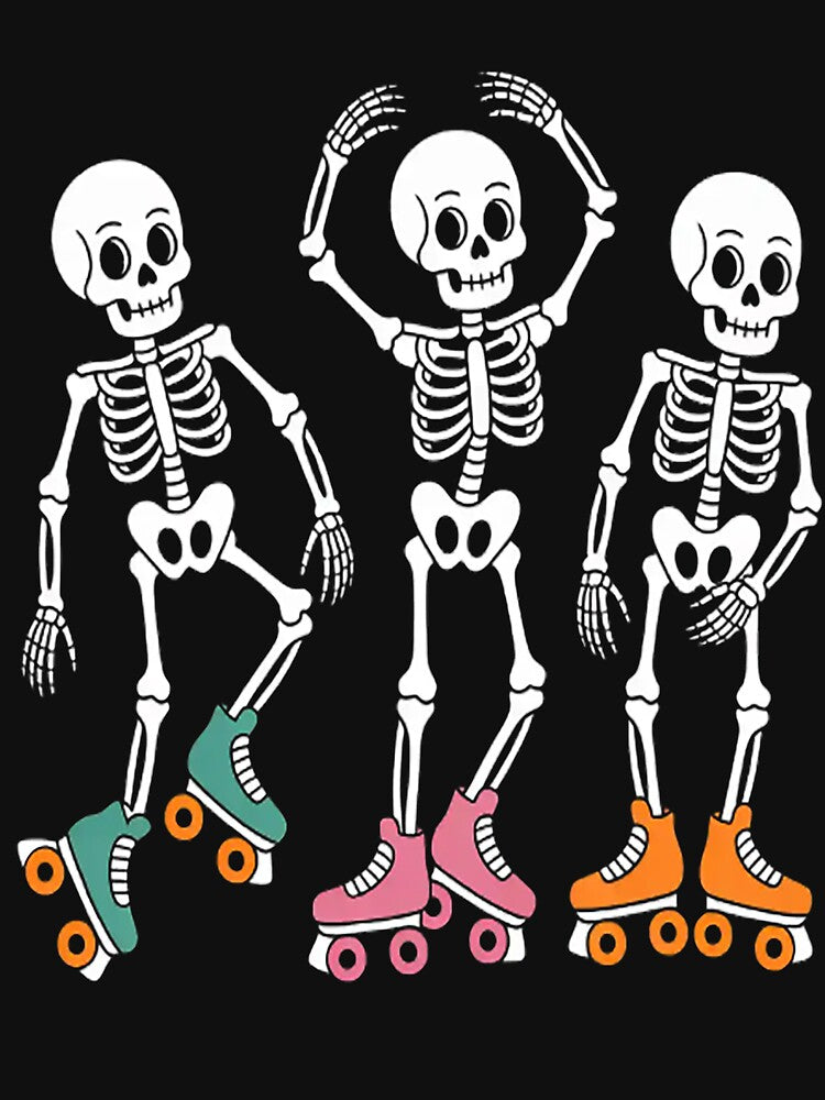 Dancing Skeletons Roller Skate Roller Skater Roller Skating by mandiana