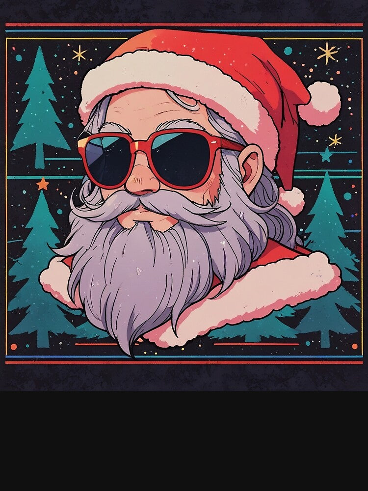 80s Retro Santa Claus - Neon Christmas Design by BuRetro