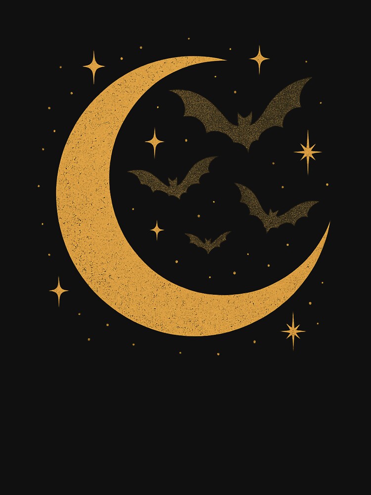 “Midnight Flight – Gothic Moon & Bats” by DailyVibesCo
