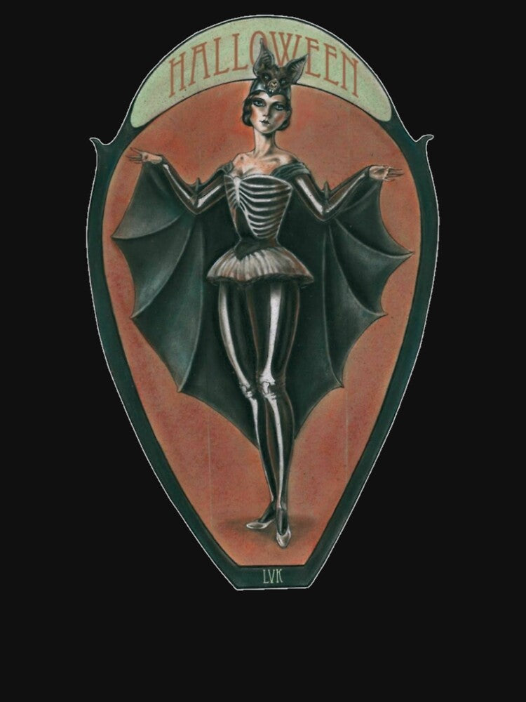 Vintage Halloween Bat Girl by Aronrocker