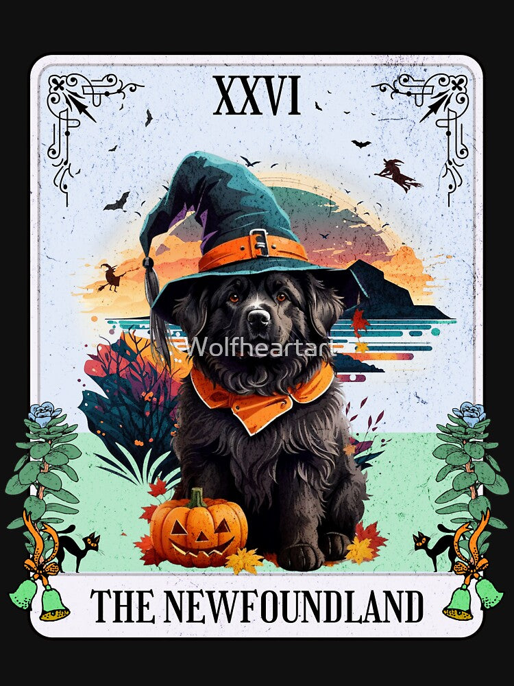 Newfoundland Halloween Dog Tarot by Wolfheartart
