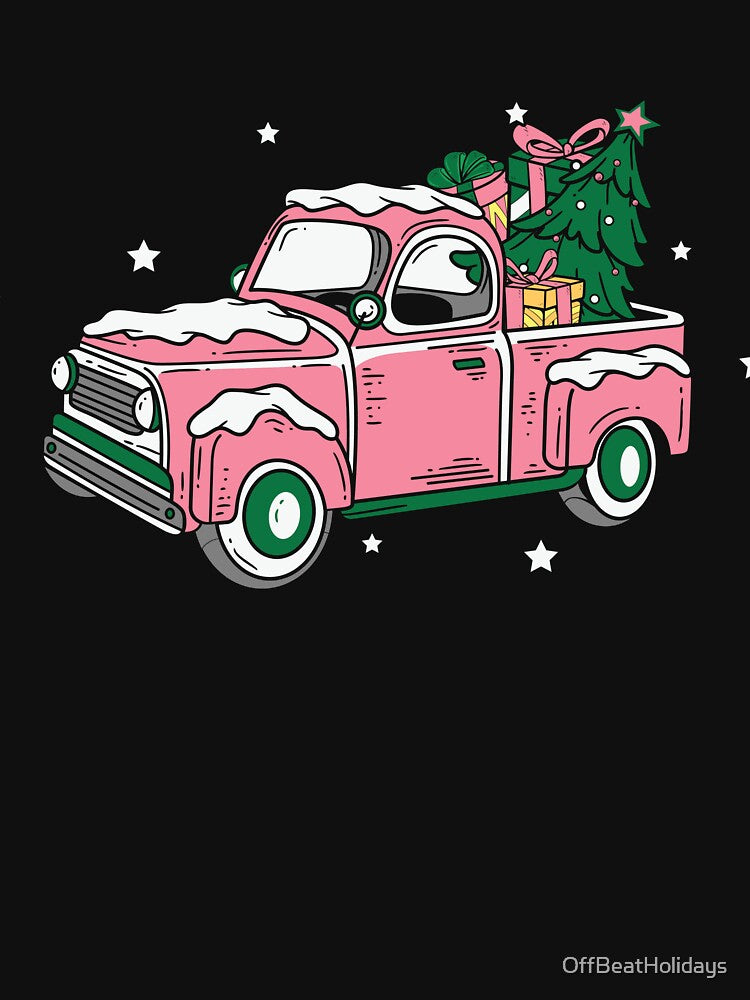 Christmas Tree Farm Vintage Truck Retro Design by OffBeatHolidays