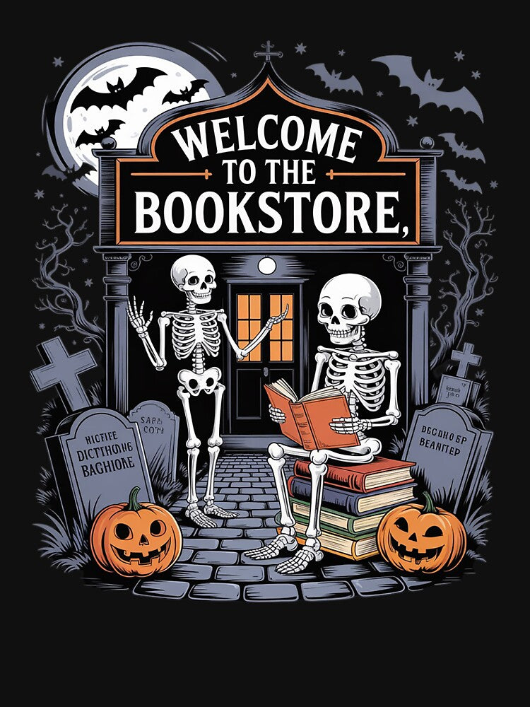 Welcome to The Bookstore Skeleton Halloween Sarcasm Bookish by LinlinsDemons