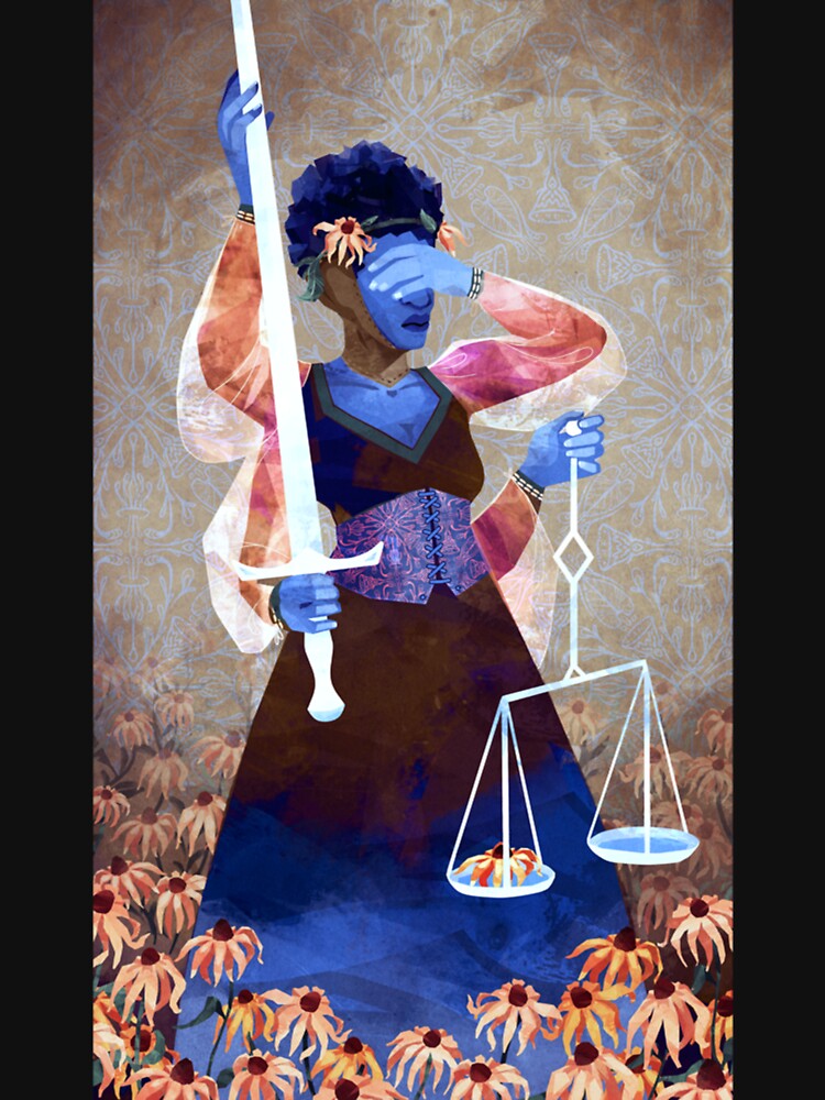 Justice - Tarot Card Classic T-Shirt by wagesuqb