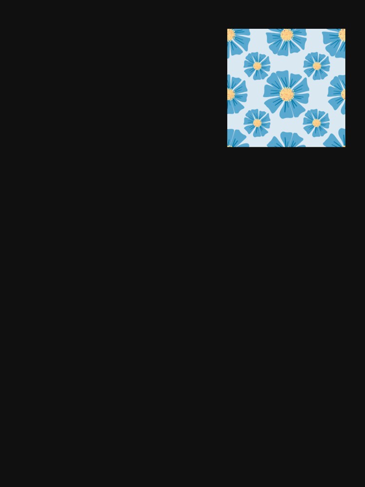 Blue Wildflower Seamless Pattern on Light Blue by Teacup Tiger Designs