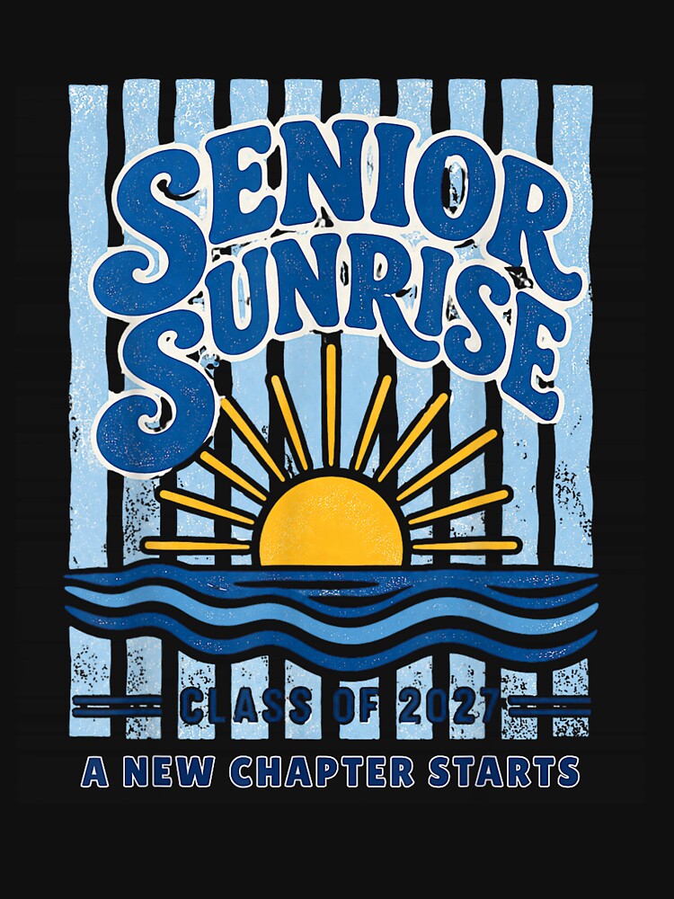 Senior Sunrise Class of 2027 Graduation Beach Retro Vintage Design by abig-eiyana