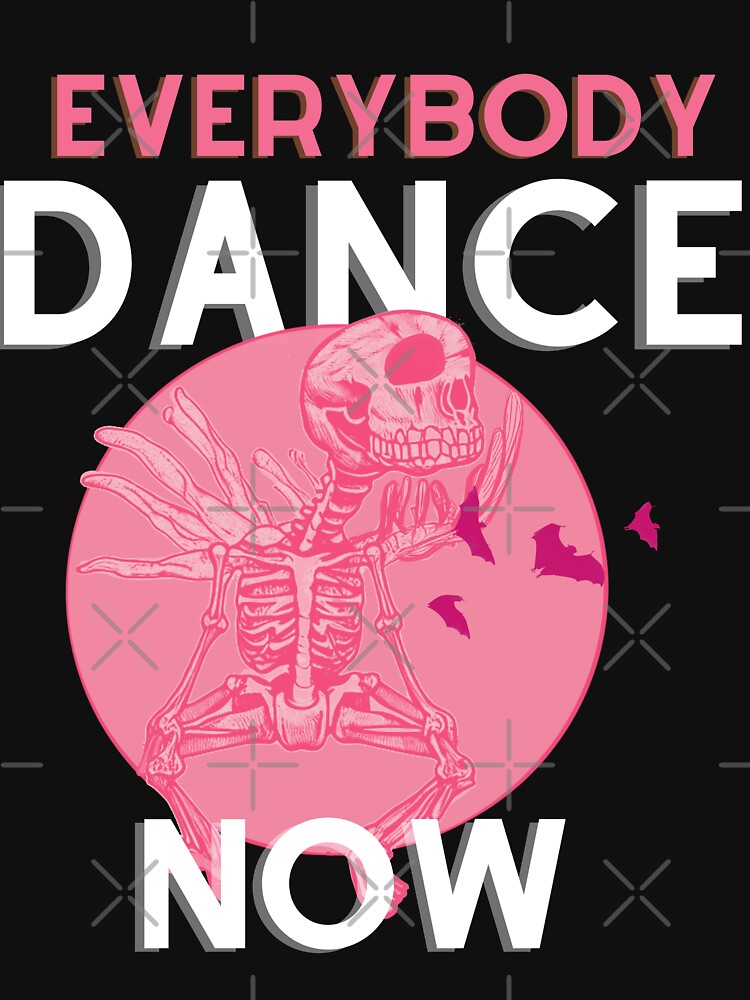 Rocker Skeleton, Everybody Dance Now Pink by joanaoberg