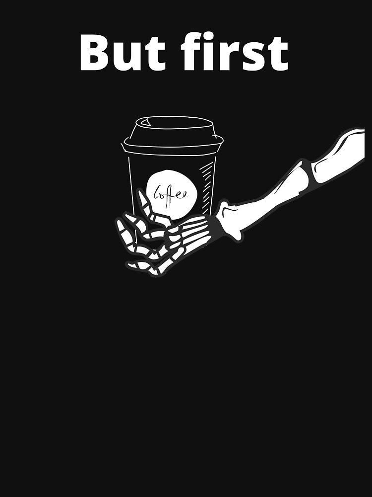Skeleton Drinking Coffee by sunandsnowglobe