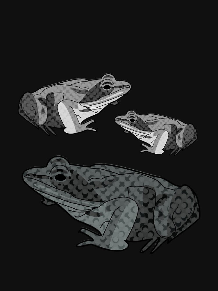 Three Wood Frog Stickers by Art in My Loft