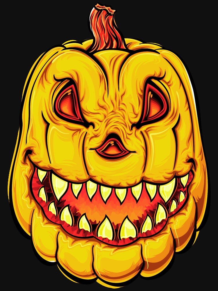 Yellow Scary Pumpkin, Halloween Pumpkin by Dven-Clothes