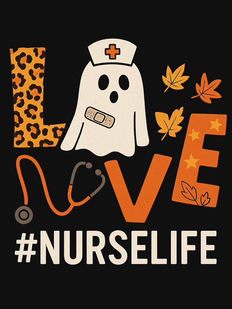 Nurse Life Halloween Love | Cute Ghost Autumn Nurse Design by sssweetness
