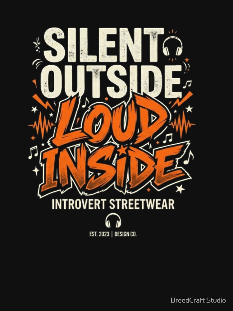 Silent Outside, Loud Inside – Introvert Streetwear Design by AGawas