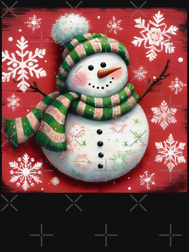 Vintage Folk Art Snowman by MtWoodsonSales