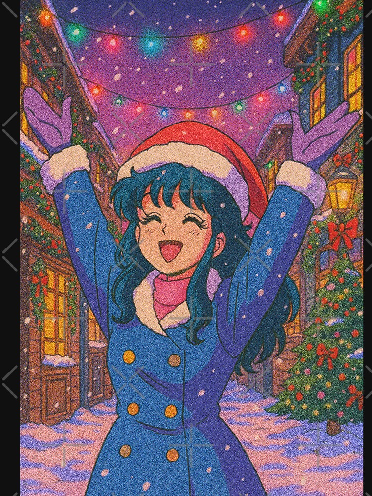 Retro Christmas Anime: Joy in the Snow Vintage by JonelleTshirts