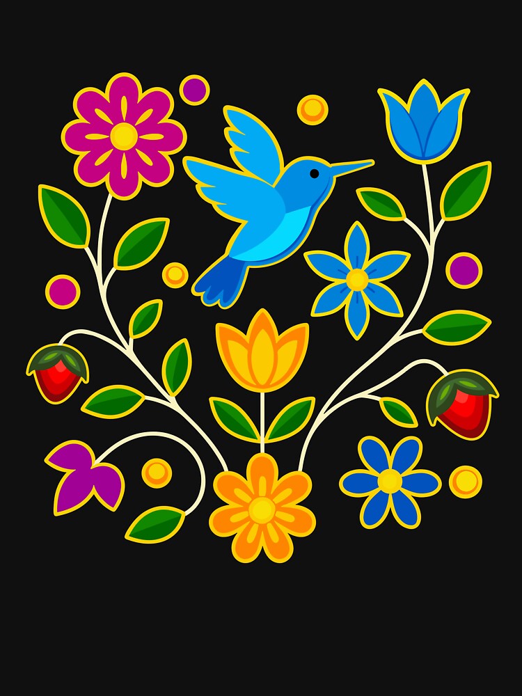 Anishinaabe Floral With Ojibwe Flowers and Strawberries by YalenArt
