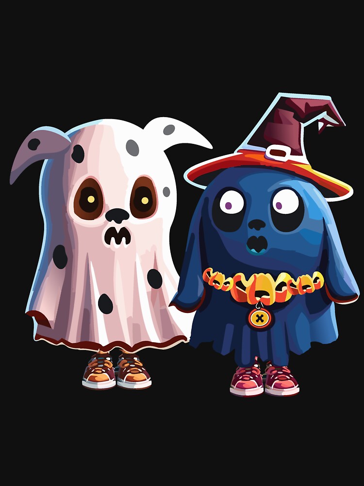 Dog Halloween Ghost Costume Cartoon by CekDesigns