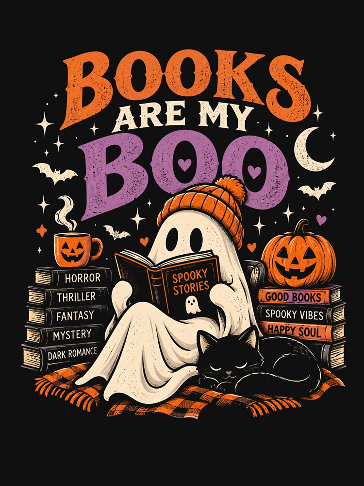 Books Are My Boo – Cute Halloween Ghost Book Lover Design by UNIGRAPHIX