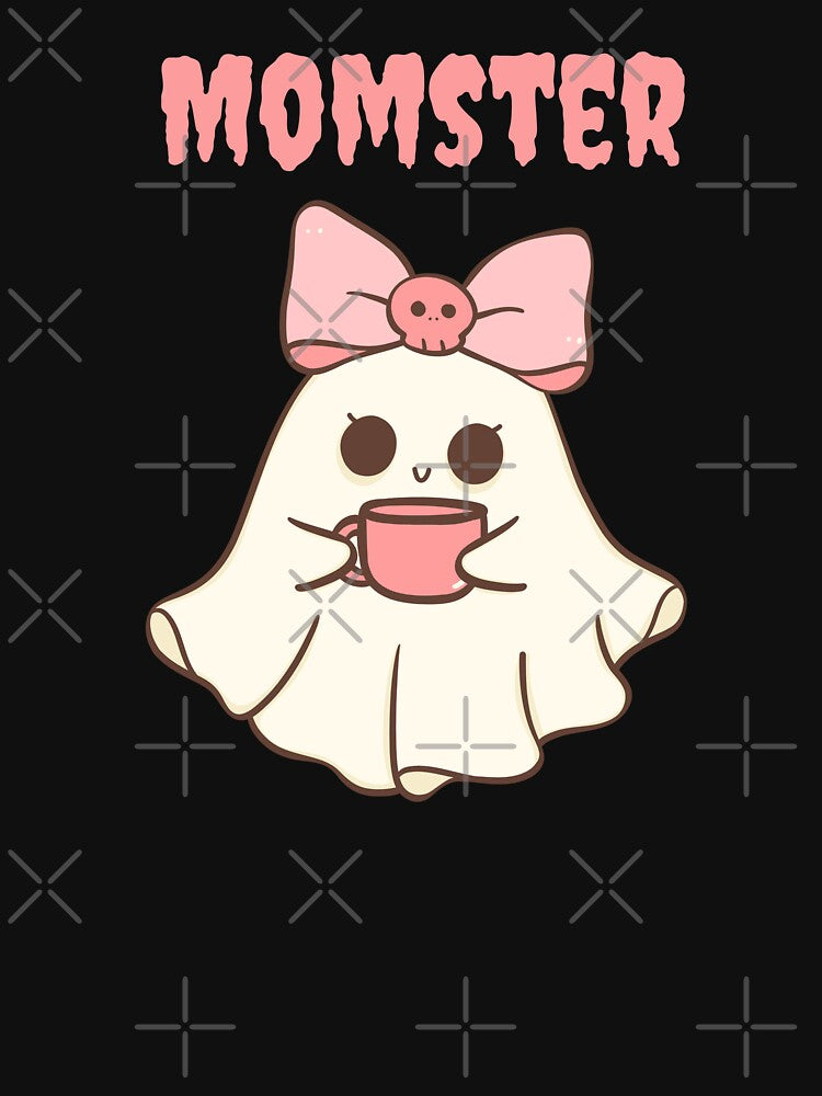 Momster Halloween Ghost with Coffee by lmitchem