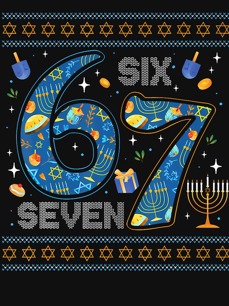 Hanukkah 67 Festive Dreidel Ugly 	 Jew Six Seven 6 7 by DesireeAngela1