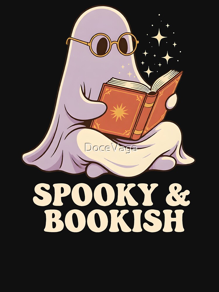 Spooky & Bookish Retro Ghost Reading Club Halloween by DoceVaga