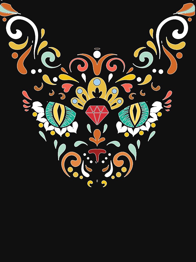 Sugar Skull Cat Dia De Los Muertos by IX9kJLJr