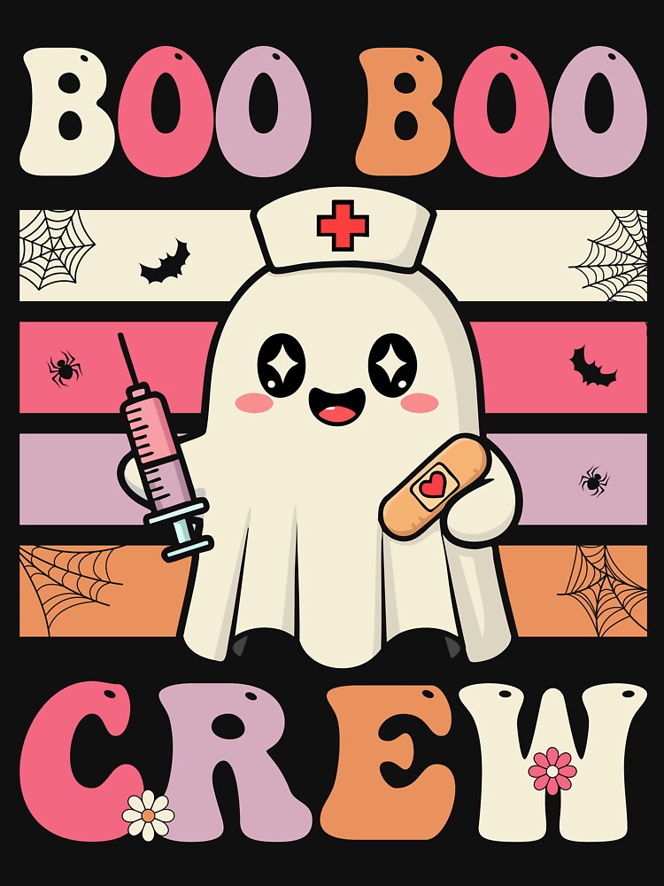 Boo Boo Crew Ghost Nurse by Galaxi Tee