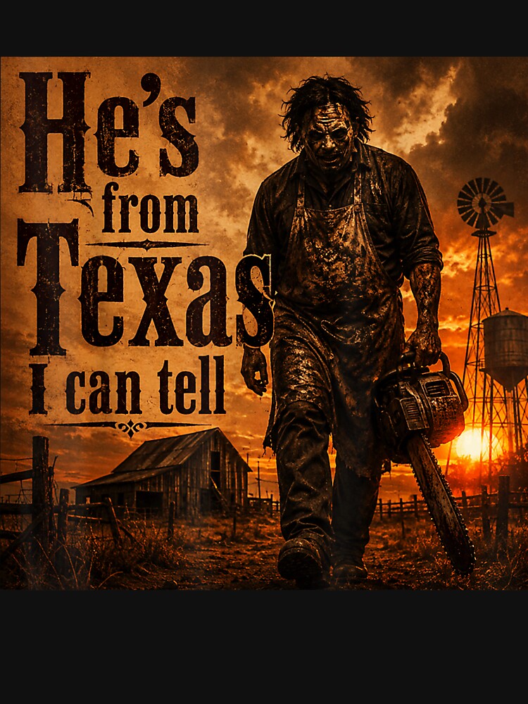 He's From Texas I Can Tell Vintage The Texas Chain Saw Horror by OddPopARt