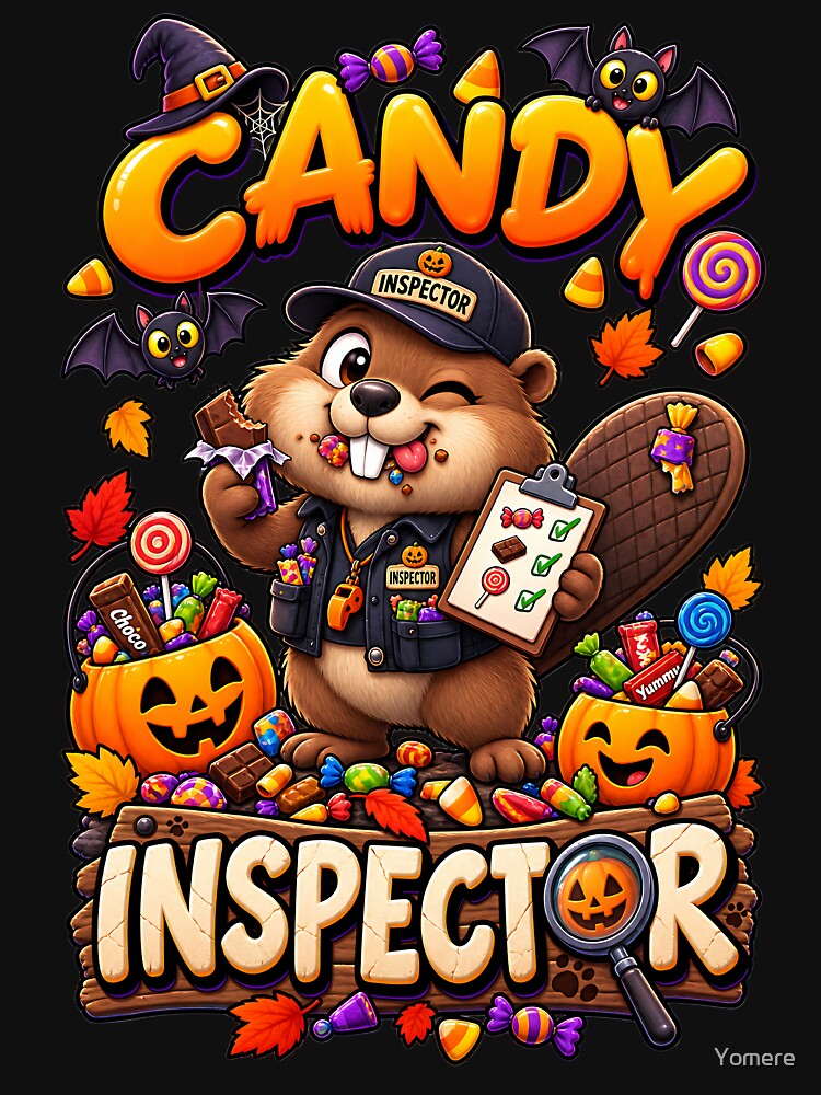 Candy Inspector Funny Halloween Beaver by Yomere