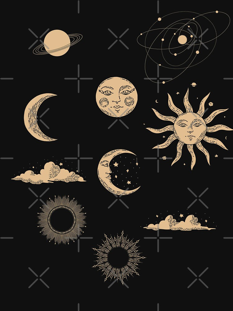Celestial Pattern - Vintage Celestial Elements by Veewell