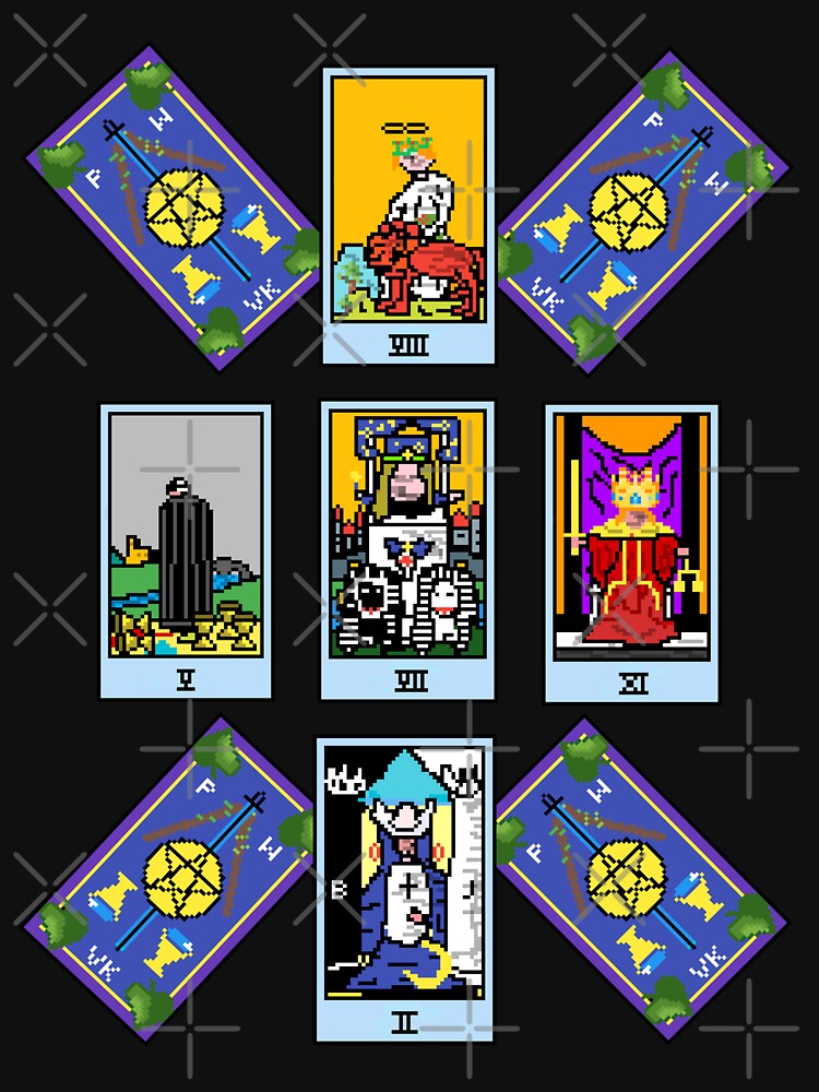 Pixel Waite Tarot - Celtic Cross Spread 29 Design for T-shirts and accessories by Pixel Waite