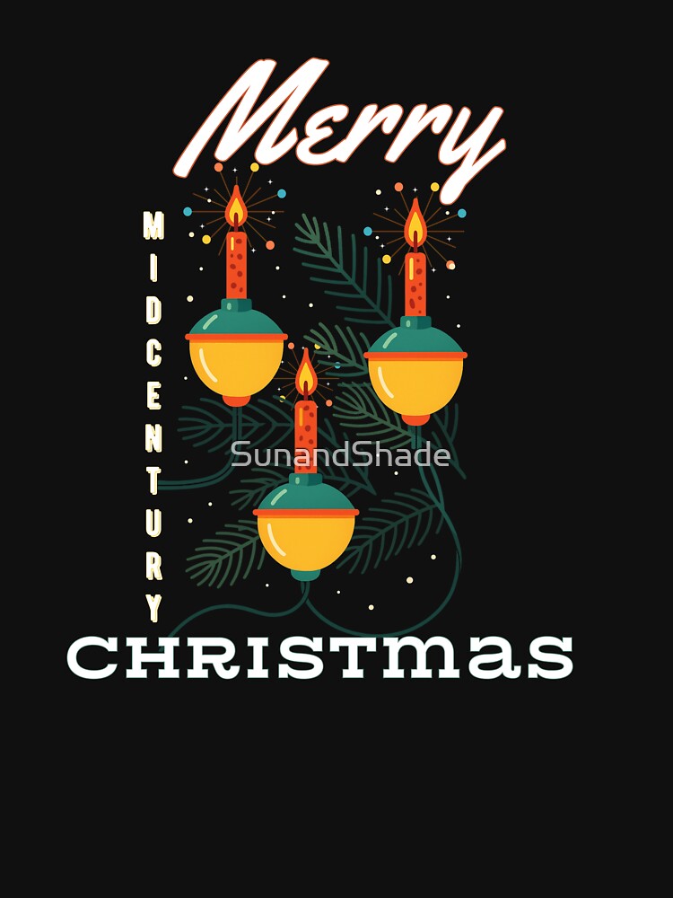 Merry Midcentury Christmas – Retro Bubble Lights Nostalgic Holiday by SunandShade