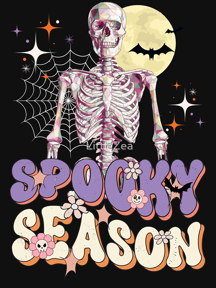 Pastel Skeleton Stained Glass Spooky Halloween Season Gifts For Men Women Matching Costume Party by LittleZea
