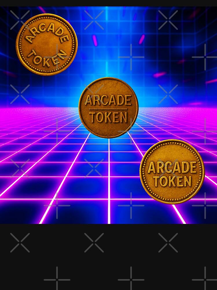 ❇️ INSERT COIN TO CONTINUE COLLECTION ❇️ - Arcade Token – Neon Grid Edition v15 by WheelieGdArt