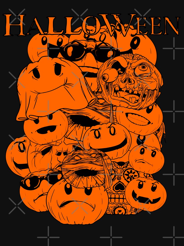 Halloween orange pumpkins by Martzart