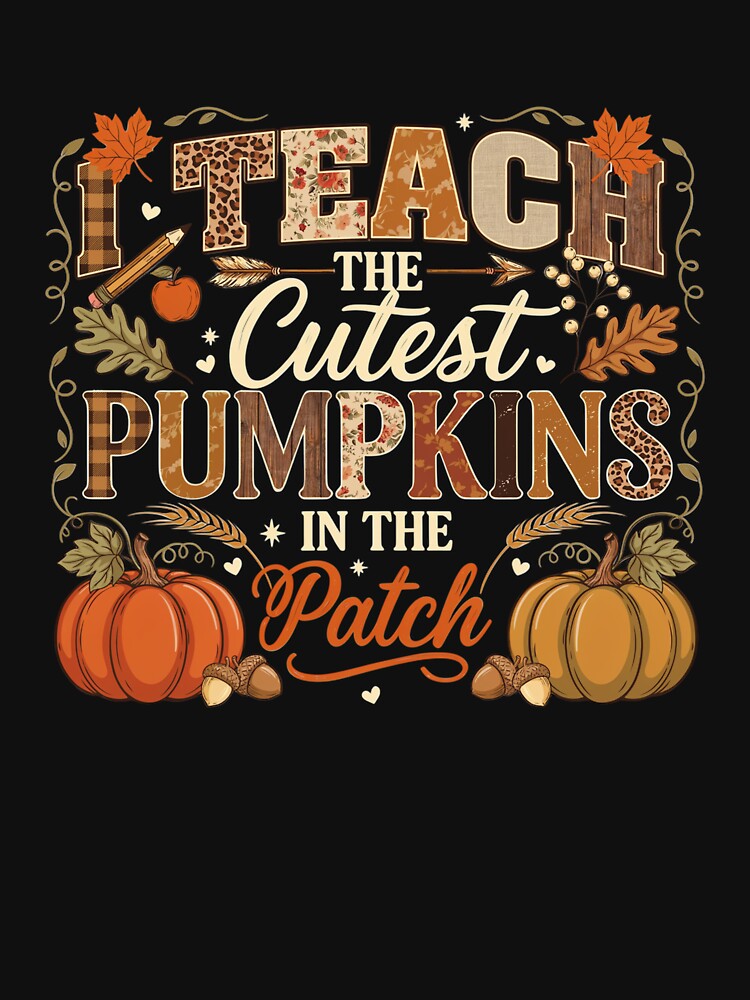I Teach The Cutest Pumpkins In The Patch Teacher Fall Halloween by MizoX7