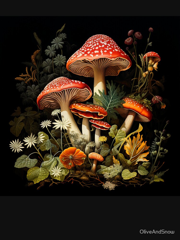 Red Mushroom Fairycore Enchanted Mushroom Forest Shroom Psychedelic Mushroom by OliveAndSnow